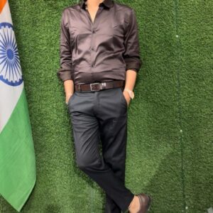 Chocolate Color Shirt with Black Pant